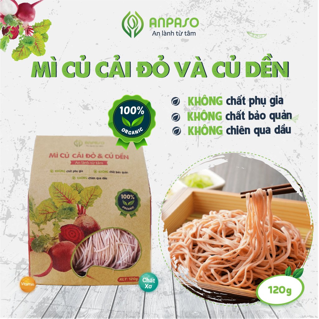 Mì Củ Cải Đỏ Và Củ Dền Organic 120g